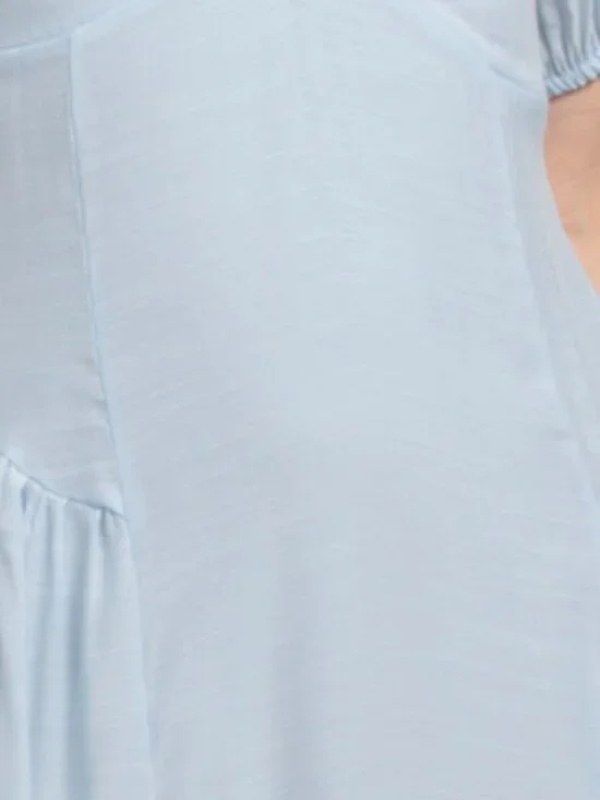 HUNTER & BROWN Basque Waist Puff Sleeve Dress - Picture 4 of 6